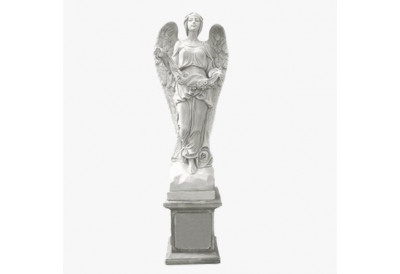 Купить Скульптура из мрамора S_45 Ангел с цветочной лентой